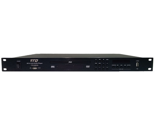 پخش کننده DVD سیاه 1U Height Mp3 AM FM DVD Player 50HZ RS232