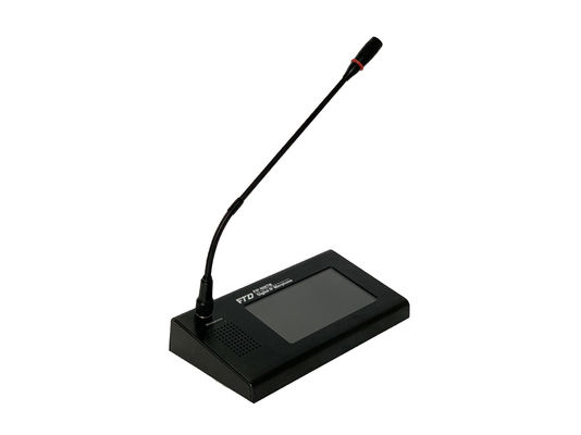 سیستم PA شبکه IP 24 ولت FTD DC 7 اینچی صفحه لمسی LCD میکروفون مبتنی بر IP از راه دور