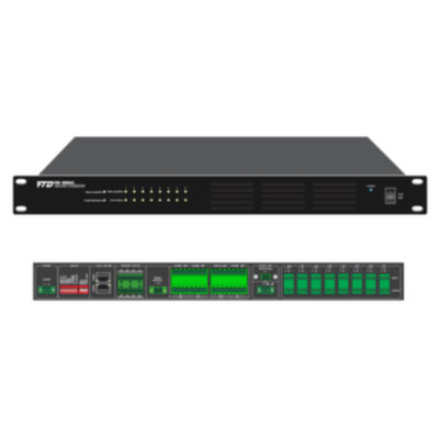 تقویت کننده 8 کانال DC24V 100V تقویت کننده تعویض با بلندگو خط نظارت مشکی