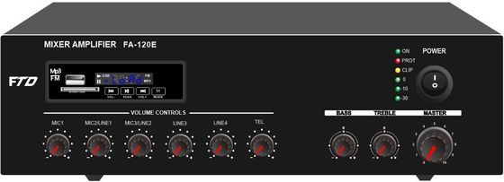 آمپلی فایر صوتی 60 واتی آمپلی فایر PA Mixer حرفه ای مقاوم در برابر دمای بالا