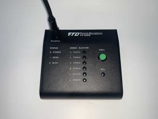 RS485 600m تقویت کننده سیستم PA میکروفون از راه دور 6 منطقه تا 8 واحد