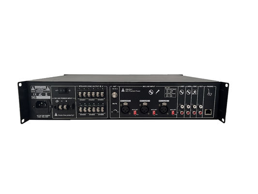 پشتیبانی از Max 8 Remote PA System Amplifier 6 Zone 120W Power Amplifier