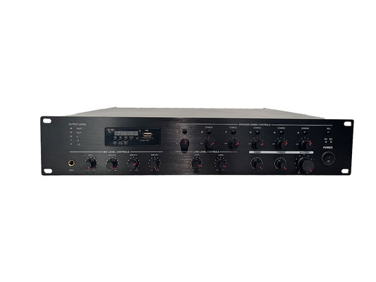 پشتیبانی از Max 8 Remote PA System Amplifier 6 Zone 120W Power Amplifier