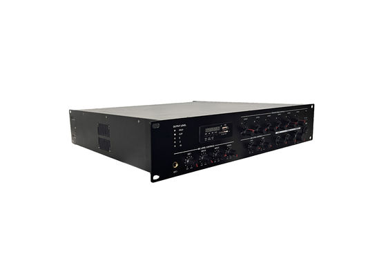 پشتیبانی از Max 8 Remote PA System Amplifier 6 Zone 120W Power Amplifier