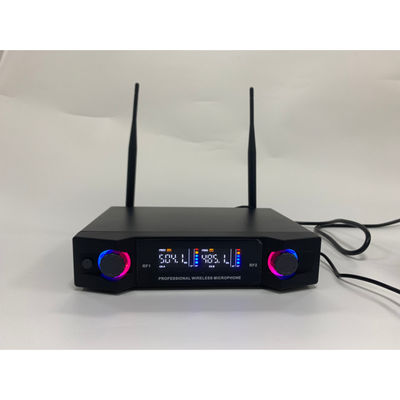 سیستم میکروفون بی سیم UHF کنترل صدا بلندگو حرفه ای PA با بلندگوی بلوتوث