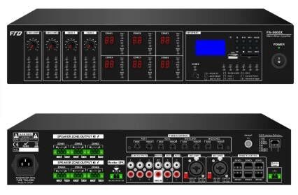 تقویت‌کننده میکسر ماتریسی رک 19 اینچی جدید با USB/SD/FM/BT