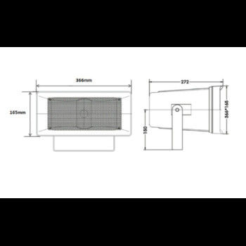 30 وات در هر بار سیستم بلندگوی داخلی Music Horn Speaker a-8 در فضای باز